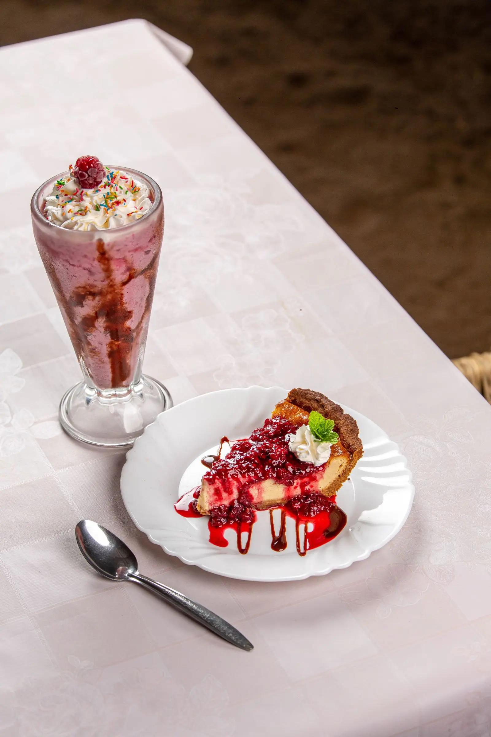 slice of pie dessert on a plate, image for math jokes about pi